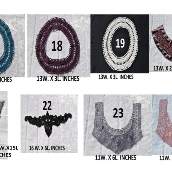 Vintage Trims Lot of 10pcs X$10 Sewing Crafting Applique tops, dresses, 50styles - Picture 3 of 13